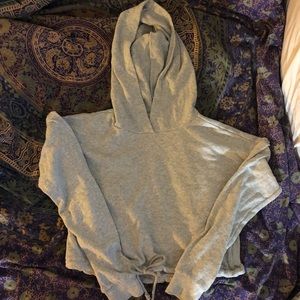 Cropped Grey Hoodie